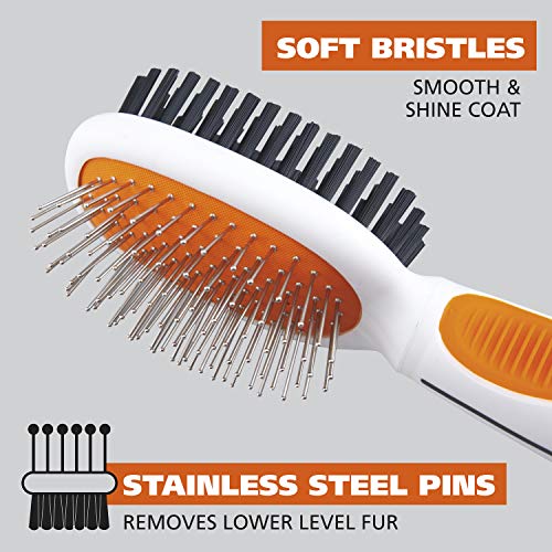 Premium Pet Double Sided Medium Pin Bristle Brush