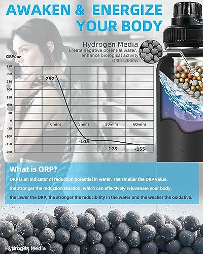 30oz Stainless Steel Alkaline Filter Water Bottle (6 Count)