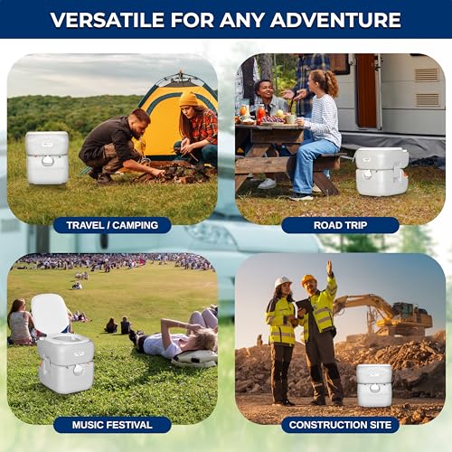 5.8 Gal Portable Camping Toilet For Adults