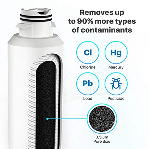 RF28JBEDBSG AA Replacement for Samsung Refrigerator Water Filter Compatible with Samsung RF28JBEDBSG (2 Count)
