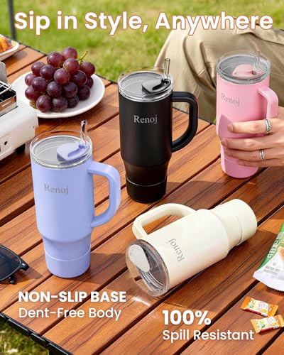 Insulated Mug 100% Spill Resistant Insulated Water Bottle for Iced Coffee & Hot Drinks