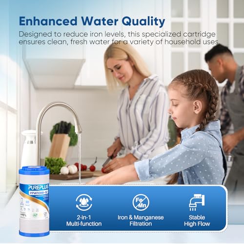10"×4.5" String Wound Sediment Filter Compound With Iron Reducing Filter (2 Count)