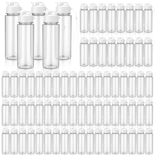 100 Pieces Reusable Plastic Water Bottles Bulk (100 Count)