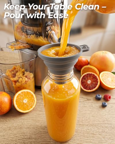 24 oz Clear Glass Juice Bottles with Stainless Steel Lids (4 Count)