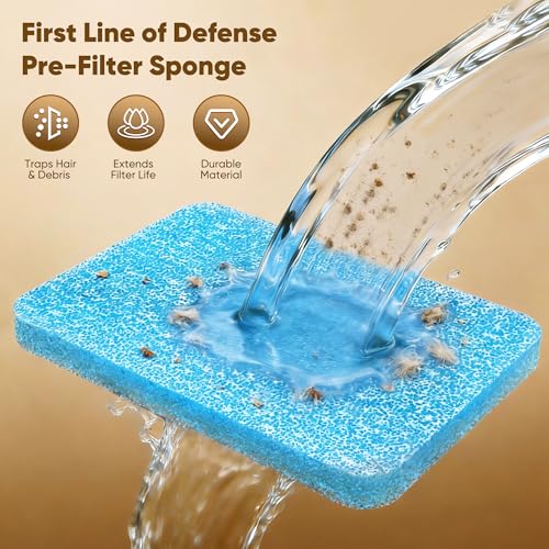 8 Pack Dog Water Fountain Filter Replacement Fit for Sharlovy W10 Pro