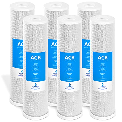 6 Pack Water Filter Activated Carbon Block Replacement Filter (6 Count)