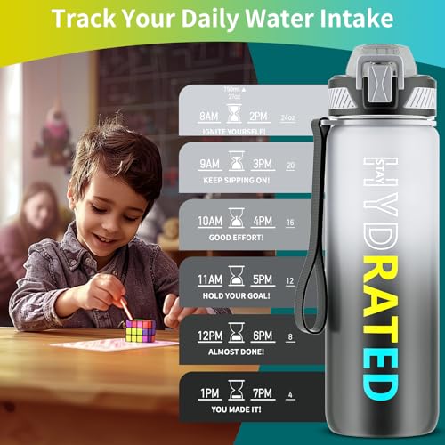 Water Bottle with Straw