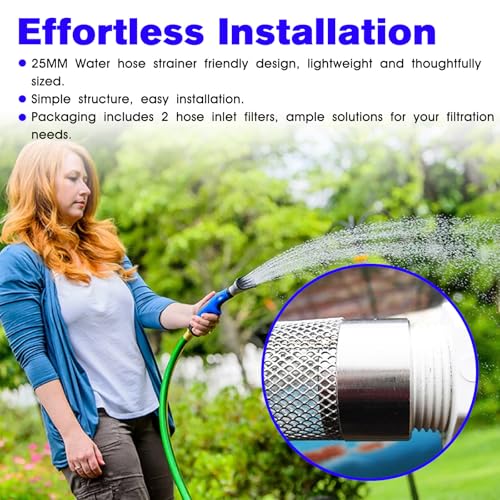 Inlet Suction Strainer Mesh Filter 25MM Water Hose Strainer for Livewell Pump