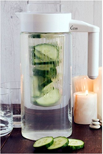 Premium Glass Water Pitcher with Fruit Infuser