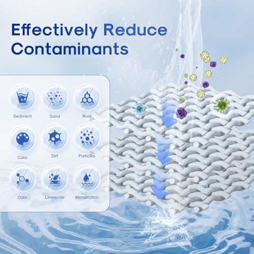 5 Micron 10" x 2.5" String Wound Sediment Water Filter Cartridge for Well filter Universal Replacement for Any 10 inch RO Unit (4 Count)