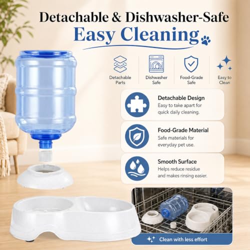 Pet Water Dispenser Station for Large Dogs and Cats