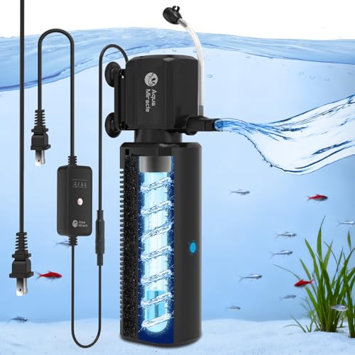 Fish Tank Filter with Timer & Filter Sponge