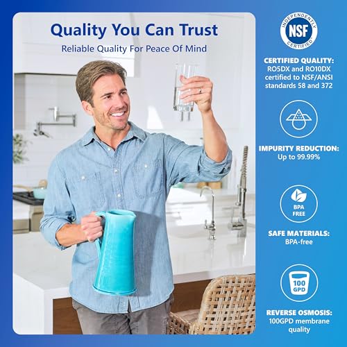 RO10MBN, 5-Stage Reverse Osmosis Water Filter System, 100 GPD