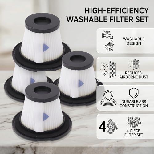 Vacuum Replacement Filter 4pcs Vacuum Cleaner Replacement Filters