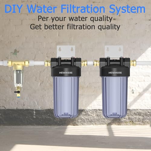 WHT10 Whole House Water Filter Housing Fit 10"x4.5" Sediment etc Filters