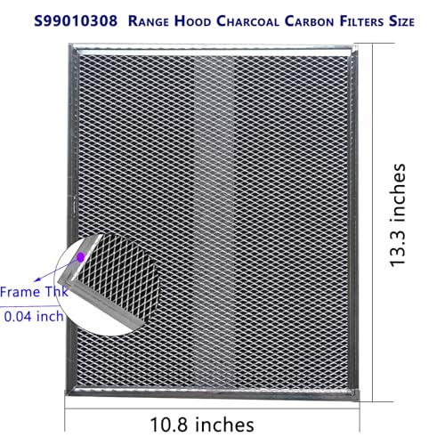 2 Pack S99010308 BPSF30 for Allure Range Hood Charcoal Filters 10.8"x13.3"