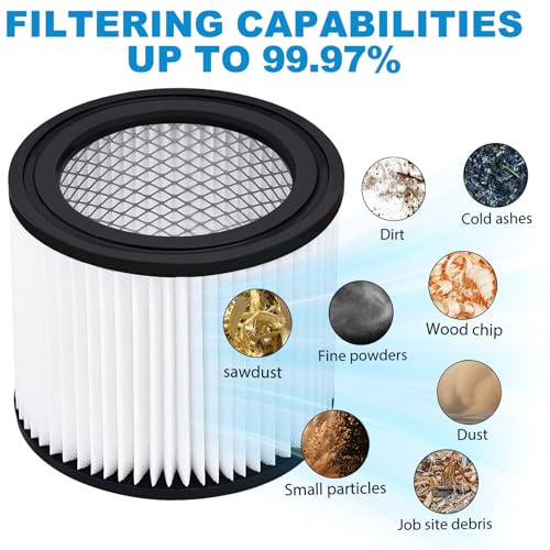90398 Shop Vac Filters Replacement for Shop Vac 9039800 903‑98‑00 (2 Count)