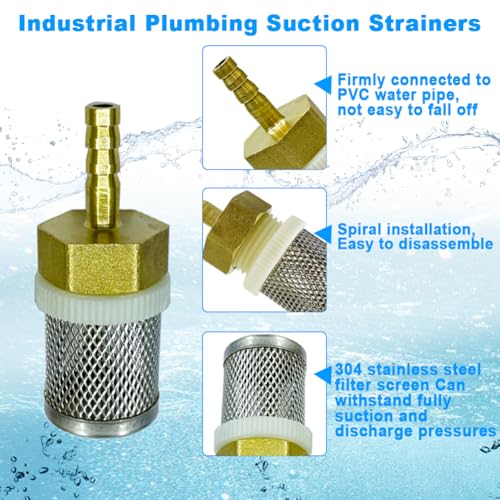 Stainless steel filter copper tube joint 8mm diameter hose connection