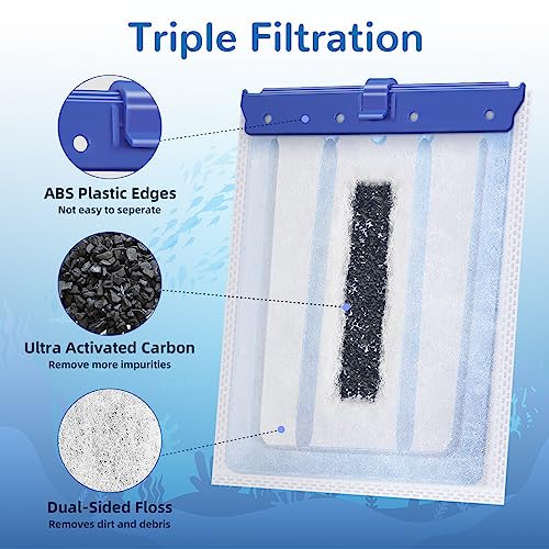 Aquarium Filter Cartridge for Whisper Bio Bag Power Filters (9 Count)