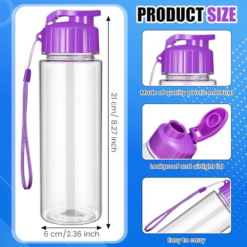 20 Pcs 17 Oz Plastic Water Bottles Bulk Sports