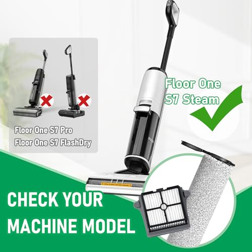 Replacment Roller Brush & HEPA Filtesr Kit for Tineco S7 Steam (4 Count)