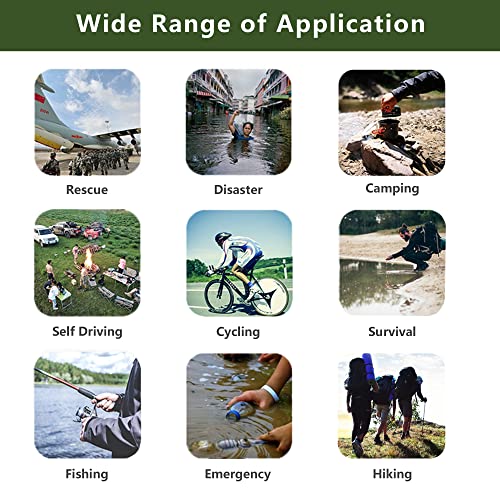 Portable Water Filter Survival Gear High Precision and Large Flow Optional 2 in 1 Water Purification for Hiking