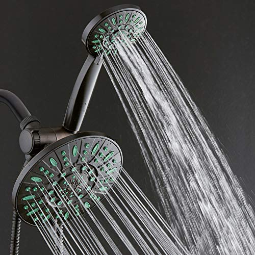Antimicrobial High Pressure 7" Rain & Handheld Shower Head Combo