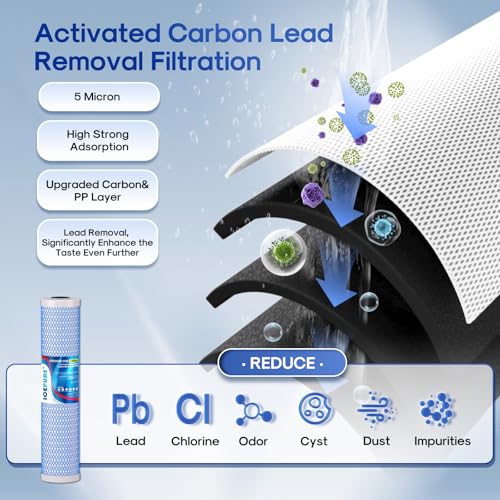 4.5" x 20" Whole House CTO Carbon Water Filter (3 Count)