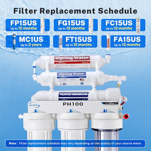 PH100 Alkaline Reverse Osmosis Water Filter System
