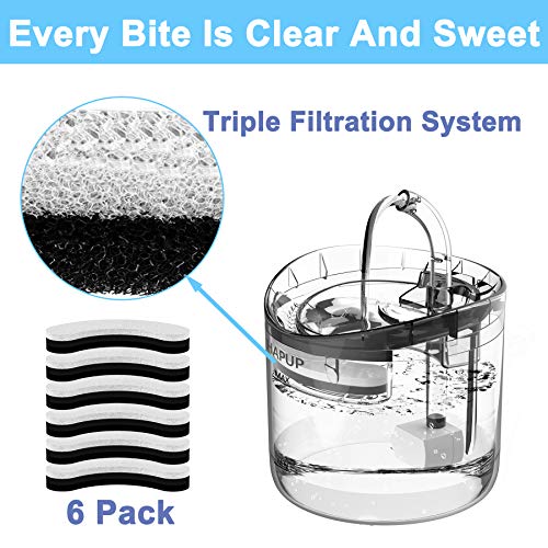 Cat Water Fountain Filter Replacement 6pcs Cat Fountain Filter Arc