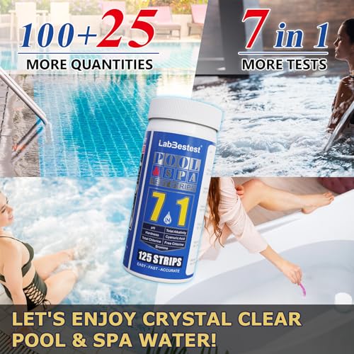 Pool Test Strips Spa Hot Tub Pool Water Testing Kit (125 Count)