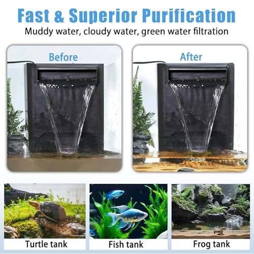 290GPH Turtle Tank Filter Aquarium Filter for 20