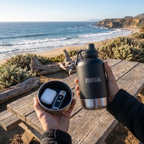 Outdoor Dog Water Bottle with 2 Stainless Steel Bowls