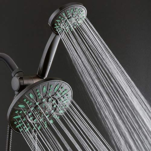 Antimicrobial High Pressure 7" Rain & Handheld Shower Head Combo