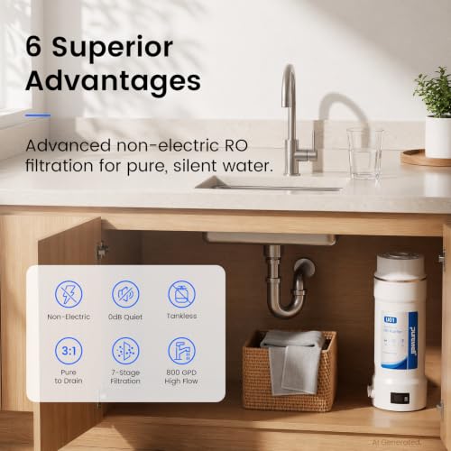 U01 Tankless Reverse Osmosis Water Filter System 800 GPD