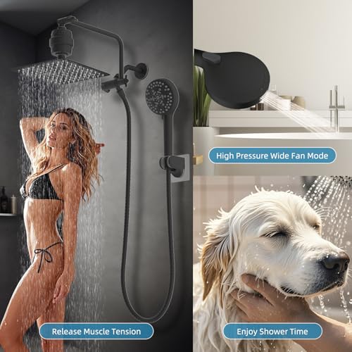 10" Metal Filtered Shower Head with 10