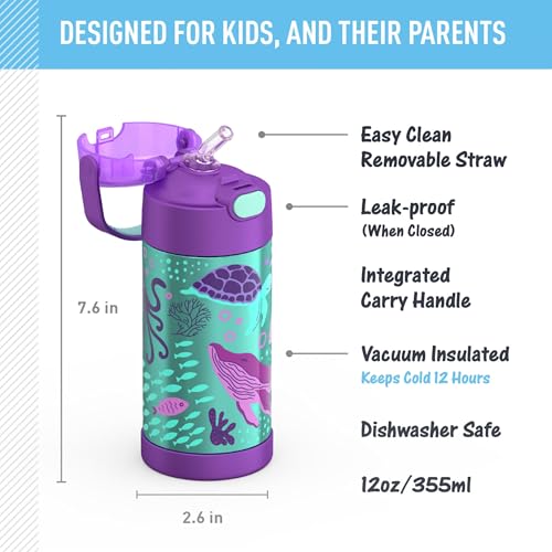 FUNTAINER Water Bottle with Straw