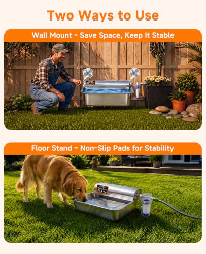 3 Gallon Automatic Dog Water Dispenser 304 Stainless Steel Auto