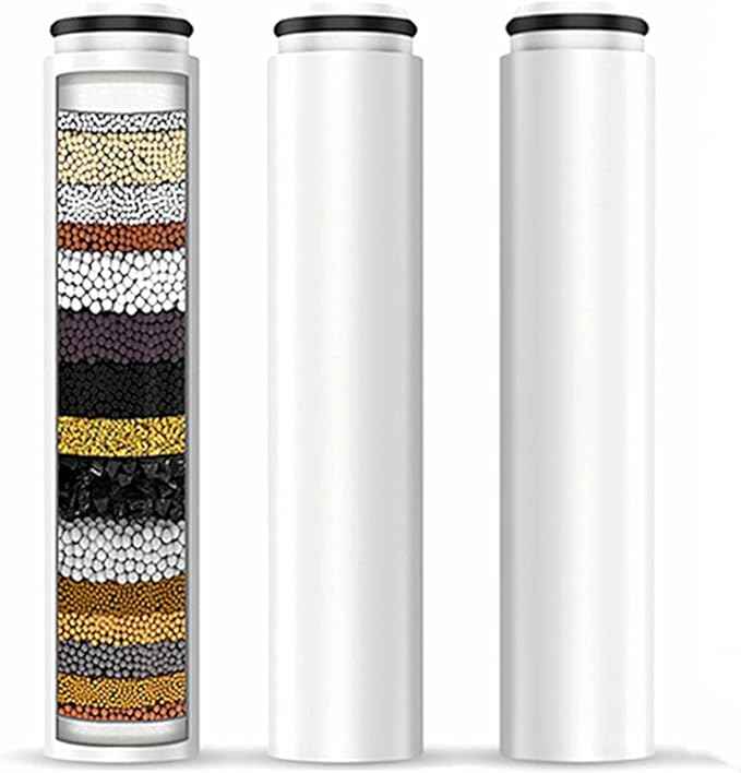 AWO 3 PACK Replacement Shower Head Filter Cartridge Compatible with Cobbe Handheld Showerhead,Multi Stage Shower Filtration Systems for Hard Water Reduces Chlorine,Fluoride and Harmful Substance