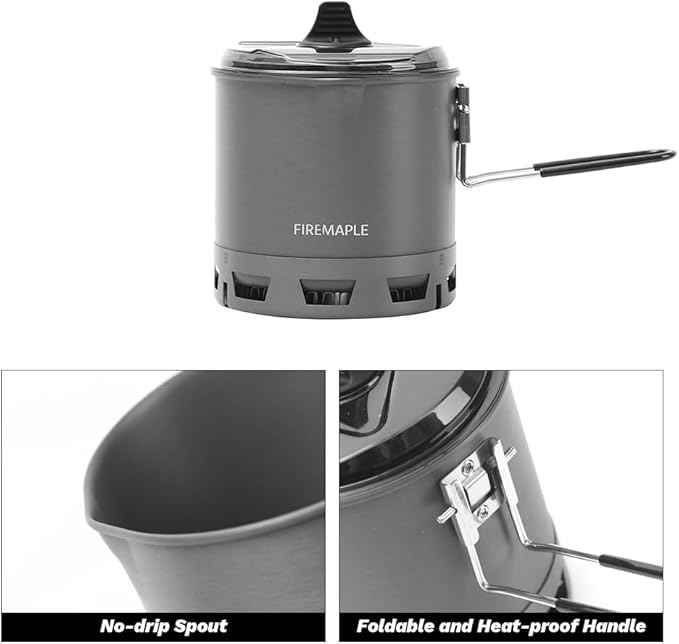 Fire-Maple Petrel Quickboil Pro Ultralight Cooking System – Compact & Fast-Boiling Backpacking Stove Pot Set, Ideal for Hiking, Solo Camping, Travelling, Hunting Trips | Petrel G2 Cooking Set