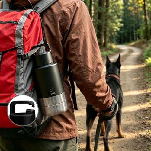 Dog Water Bottle with 2 Bowls