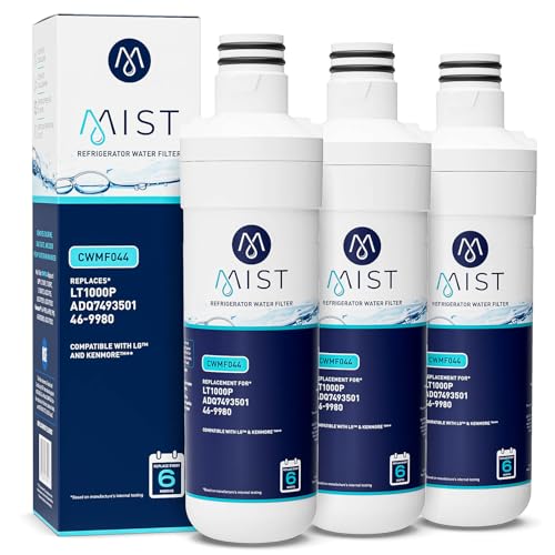 ADQ74793501 Refrigerator Water Filter Replacement for LG LT1000P (3 Count)