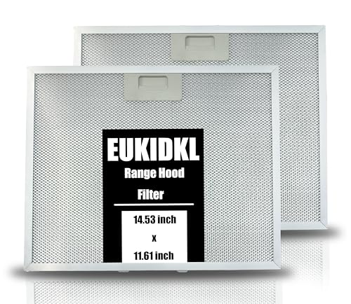 WB02X11011 Range Hood Grease Filter Compatible with GE JV636H1SS JV636H2SS JV536H1SS JV536H2SS JV535H1WW JV635H1BB JV635H2CC 14 (2 Count)