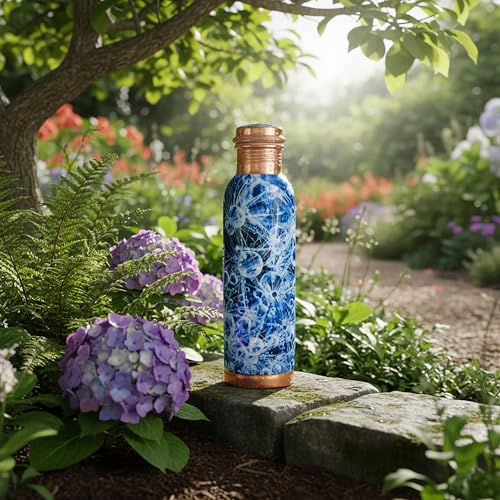 Pure Printed Copper Water Bottle 32 oz