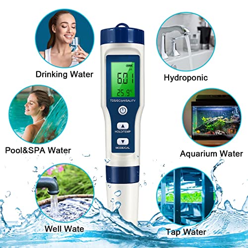 5 in 1 TDS Meter PH Tester