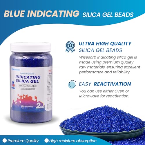 2LBS Blue Indicating Silica Gel Desiccant Beads