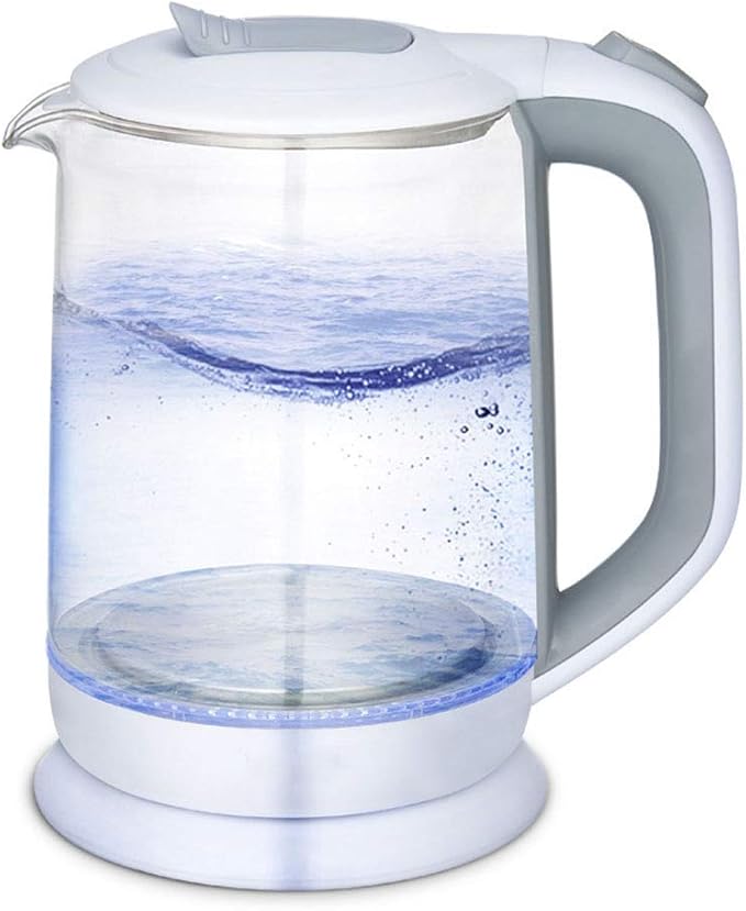 Kettles,1.8L Glass Electric Kettle,1500W Eco Water Kettle with Illuminated Led, Cordless Water Boiler with Stainless Steel Inner Lid Base