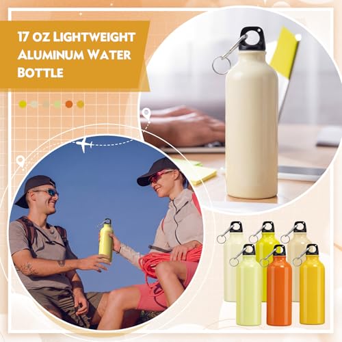 36 Pcs Lightweight Aluminum Water Bottle Bulk 17 oz Leak Proof Bike Water Sports Bottles with Buckle and Twist Cap Team Reusable for Sports Gym Bicycle Camping (36 Count)
