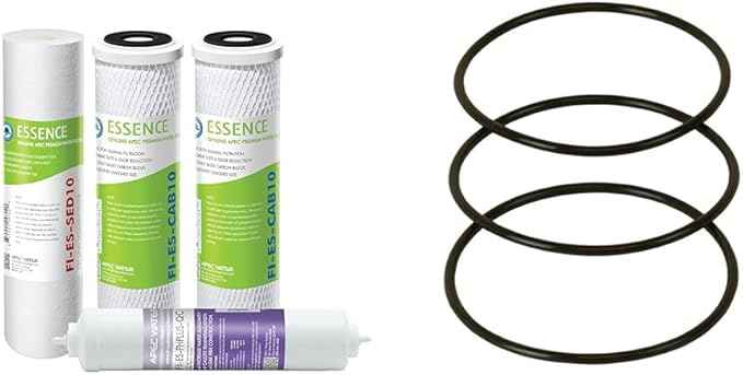 FILTER-SET-ESPH High Capacity Replacement Filter Set & Replacement ORing for ROES-50 3.5" OD Reverse Osmosis Water Filter Housings