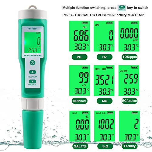 Hydrogen Water Tester 10 in 1 Resistivity